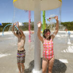 kids playing in water